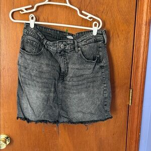 Old Navy Black Denim Midi Skirt